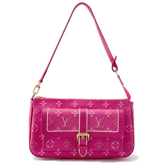 LOUIS VUITTON Maxi Pochette Accessoires Monogram Fuchsia M46161 - Picture 1 of 15